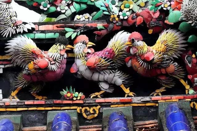潮州嵌瓷，屋頂生花